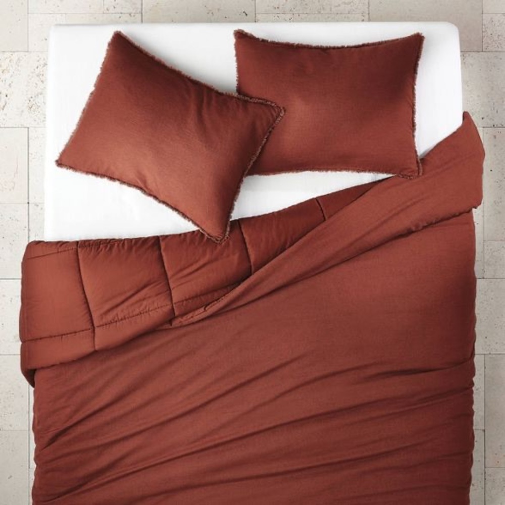 Casa luna heavyweight linen comforter & sham set